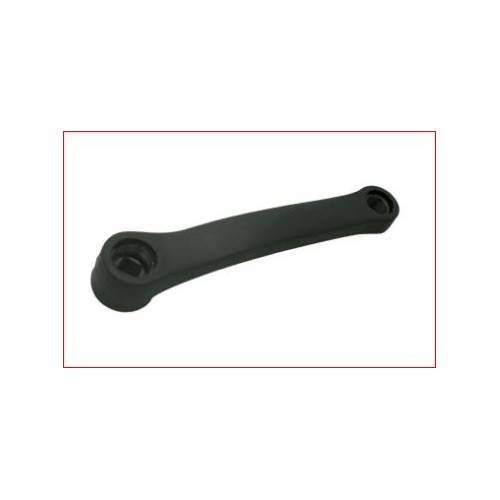 PEDIVELLA SINISTRA CICLO MTB IN ACCIAIO RIVESTITA IN NYLON PIEGATA  *NERA*