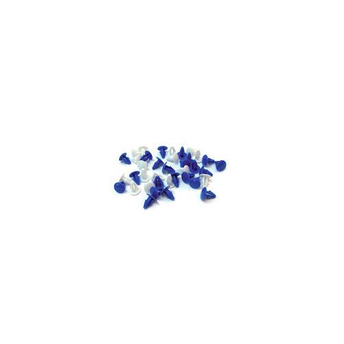RIVETTI PORTATARGA IN PLASTICA IN SERIE DA 4