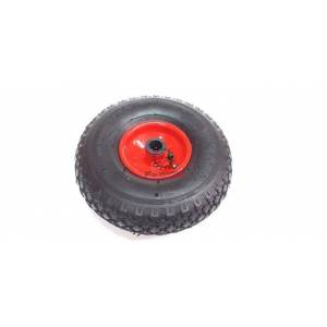 RUOTA CARRELLO 3.00-4 IN ACCIAIO SU CUSCINETTO CON GOMMA PNEUMATICA
