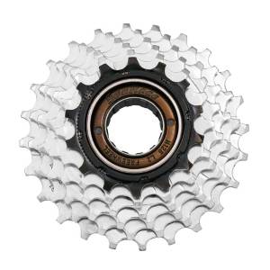 RUOTA LIBERA 6 VELOCITA' z14-16-18-20-22-24 A FILETTO CROMATA - SUNRACE
