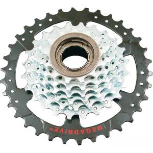 RUOTA LIBERA 7 VELOCITA' 13-15-17-19-21-24-34 A FILETTO MEGA GEAR - SUNRACE