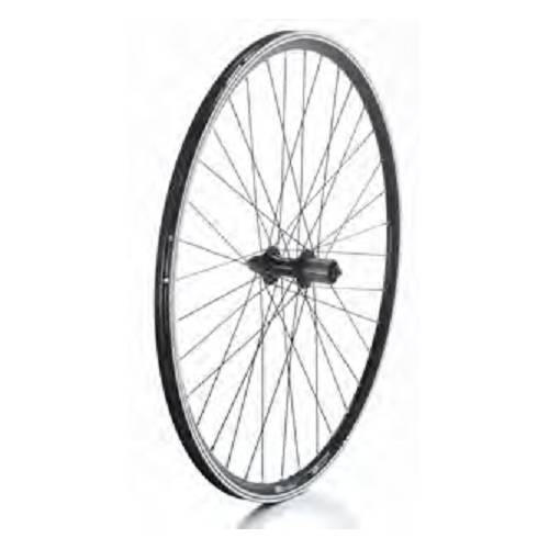 RUOTA SPORT 28 5/8 POSTERIORE 6/7v. ALLUMINIO/ALLUMINIO *NERO*