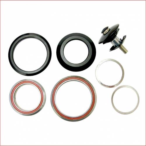SERIE STERZO CICLO HEAD SET 1"1/8-1"1/4 INTEGRATA Sup: 41,8x30,15x7mm Inf: 47x35x8mm Angolo: 45° 45° Calotte: 28,6/33mm.