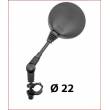 SPECCHIO SINISTRO/DESTRO TONDO SNODATO MODELLO "Trial" d.8mm. - BCR