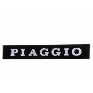 TARGHETTA "Piaggio" FONDO NERO PER SELLA VESPA PX