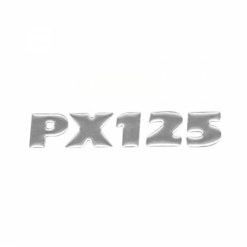TARGHETTA "PX 125" COFANO LATERALE PIAGGIO 125/150/200 VESPA PX FRENO A DISCO