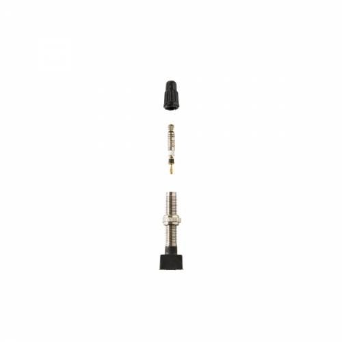 VALVOLA CICLO SMONTABILE PER CERCHIO TUBELESS 40mm. BASE A PARALLELEPIPEDO