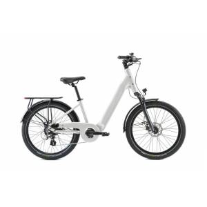 CICLO ELETTRICO DONNA 24 TELAIO 46 ALLUMINIO 7 VELOCITA' *BIANCO PERLA* - WORLD DIMENSION Metro Smart