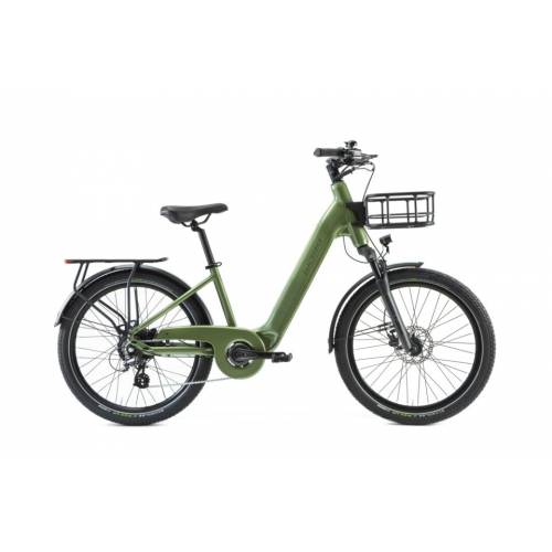 CICLO ELETTRICO DONNA 24 TELAIO 46 ALLUMINIO 7 VELOCITA' *VERDE CHIARO METALLIZATO* - WORLD DIMENSION Metro Pro