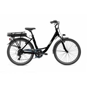 CICLO ELETTRICO DONNA 26 TELAIO 45 ALLUMINIO 6 VELOCITA' *NERO* CON FORCELLA AMMORTIZZATA - WORLD DIMENSION Sunset Plus