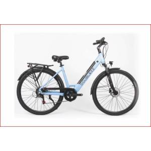 CICLO ELETTRICO DONNA 27,5 TELAIO 44 ALLUMINIO 7 VELOCITA' *AZZURRO* - DOUBLEZZ Agorà