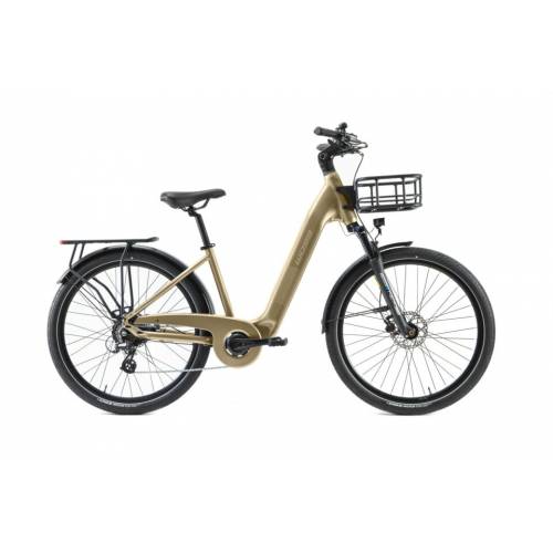 CICLO ELETTRICO DONNA 27,5 TELAIO 46 ALLUMINIO 7 VELOCITA' *CHAMPAGNE* - WORLD DIMENSION Crystal Pro
