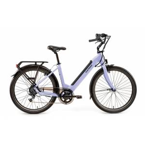 CICLO ELETTRICO DONNA 28 TELAIO 46 ALLUMINIO 7 VELOCITA' *MALVA* - WORLD DIMENSION Haira Lady Smart