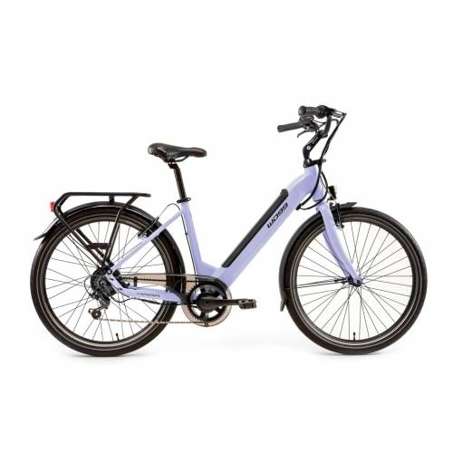 CICLO ELETTRICO DONNA 28 TELAIO 46 ALLUMINIO 7 VELOCITA' *MALVA* - WORLD DIMENSION Haira Lady Smart