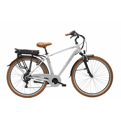 CICLO ELETTRICO UOMO 28 TELAIO 50 ALLUMINIO 6 VELOCITA' FORCELLA AMMORTIZZATA *GRIGIO OPACO* - ADRIATICA E2 Man