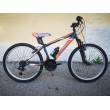 CICLO 24 MTB UOMO TELAIO 34 ACCIAIO FORCELLA AMMORTIZZATA 18 VELOCITA' *TITANIO ARANCIO BIANCO* - DOUBLEZZ Stark