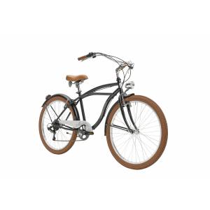 CICLO 26 CRUISER UOMO TELAIO 45 ACCIAO 6 VELOCITA' *NERO* - ADRIATICA Cruiser Man