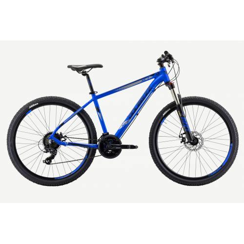 CICLO 27,5 MTB UOMO TELAIO 44 ALLUMINIO 21 VELOCITA'  FRENI A DISCO MECCANICI FORCELLA AMMORTIZZATA *NERO BLU" - DOUBLEZZ "Hack