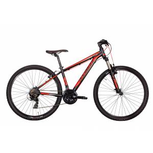 CICLO 27,5 MTB UOMO TELAIO 44 ALLUMINIO 21 VELOCITA' FORCELLA AMMORTIZZATA *NERO ROSSO* - DOUBLEZZ "Boxer"