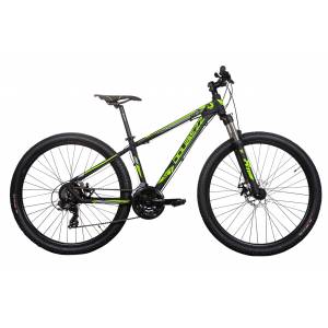 CICLO 27,5 MTB UOMO TELAIO 44/M ALLUMINIO 21 VELOCITA'  FRENI A DISCO MECCANICI FORCELLA AMMORTIZZATA *NEROGIALLO" - DOUBLEZZ "