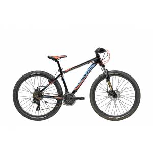 CICLO 27,5 MTB UOMO TELAIO ALLUMINIO 43 Tg.M 21 VELOCITA'  FRENI A DISCO MECCANICI FORCELLA AMMORTIZZATA *NERO BLU ROSSO" - ADR