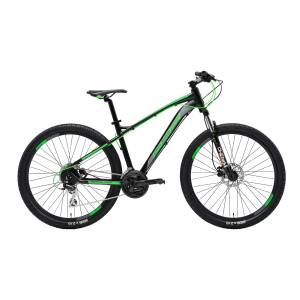 CICLO 27,5 MTB UOMO TELAIO ALLUMINIO 44 Tg.M 24 VELOCITA'  FRENI A DISCO IDRAULICI FORCELLA AMMORTIZZATA *NERO VERDE" - ADRIATI