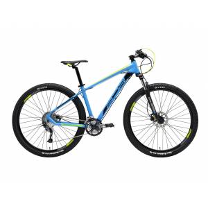 CICLO 27,5 MTB UOMO TELAIO ALLUMINIO 48 Tg.L 24 VELOCITA'  FRENI A DISCO IDRAULICI FORCELLA AMMORTIZZATA *AZZURRO GIALLO" - ADR