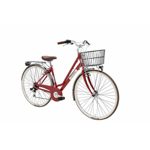 CICLO 28 CITY DONNA TELAIO 45 ACCIAIO 6 VELOCITA' *ROSSO* - ADRIATICA Panarea