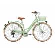 CICLO 28 CITY DONNA TELAIO 45 ALLUMINIO 6 VELOCITA'  *VERDE MENTA* CON CESTINO IN TINTA - ADRIATICA Sity Retro'