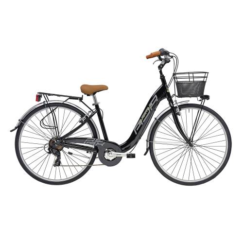 CICLO 28 CITY DONNA TELAIO 45 ALLUMINIO 6 VELOCITA' *NERO* -  ADRIATICA "Relax"