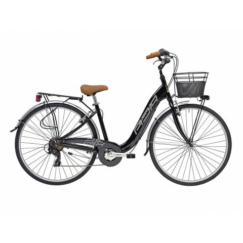 CICLO 28 CITY DONNA TELAIO 45 ALLUMINIO 6 VELOCITA' *NERO* -  ADRIATICA "Relax"