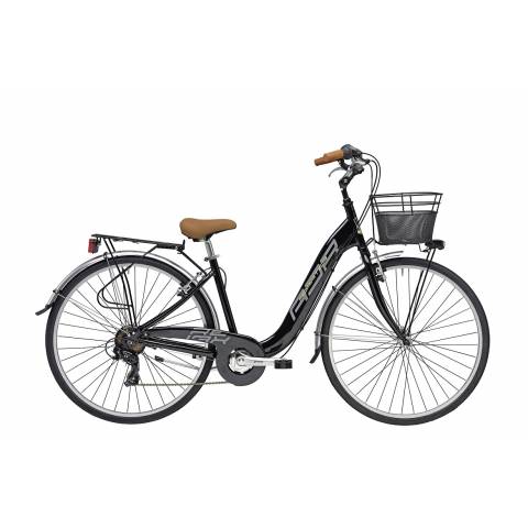 CICLO 28 CITY DONNA TELAIO 45 ALLUMINIO 6 VELOCITA' *NERO* -  ADRIATICA "Relax"