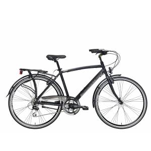 CICLO 28 CITY UOMO TELAIO 45 ALLUMINIO 21 VELOCITA' *NERO OPACO* - ADRIATICA Boxter HP Man