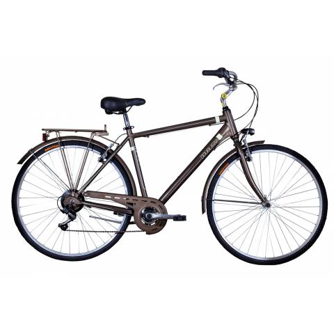 CICLO 28 CITY UOMO TELAIO 48 ALLUMINIO 21 VELOCITA' *NERO OPACO* - DOUBLEZZ "Travel Man"