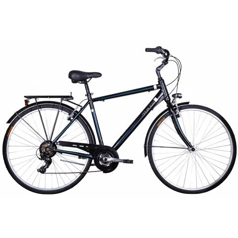 CICLO 28 CITY UOMO TELAIO 48 ALLUMINIO 7 VELOCITA' *NERO OPACO* - DOUBLEZZ Travel Man