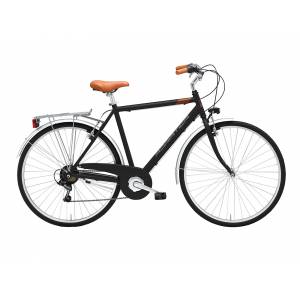 CICLO 28 CITY UOMO TELAIO 55 ACCIAIO 6 VELOCITA' *NERO OPACO* - ADRIATICA Trend Man