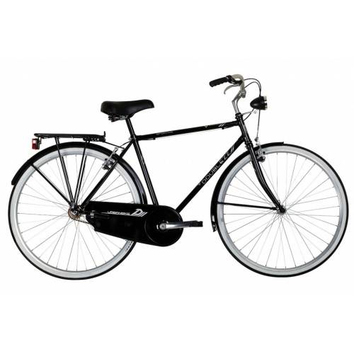 CICLO 28 SPORT UOMO TELAIO 52 UOMO ACCIAIO FRENI V-BRAKE ACCESSORI ALLUMINIO *NERO* - DOUBLEZZ "Sport"