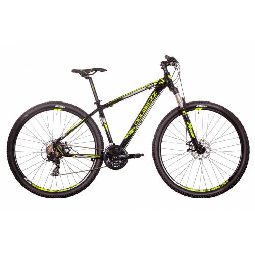 CICLO 29 MTB UOMO TELAIO 48/L ALLUMINIO 21 VELOCITA'  FRENI A DISCO MECCANICI FORCELLA AMMORTIZZATA *NEROGIALLO" - DOUBLEZZ "Ha