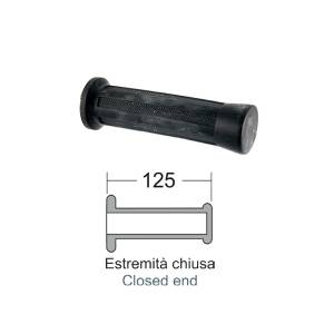 COPPIA MANOPOLE l.125mm. CHIUSE PIAGGIO 50/125 VESPA  PK XL/Rush *NERO*