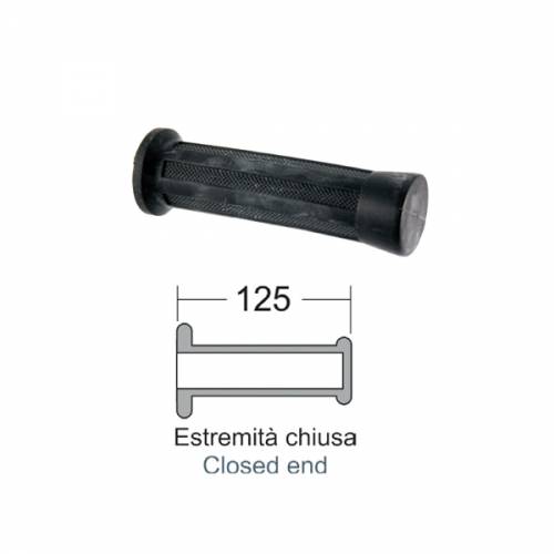 COPPIA MANOPOLE l.125mm. CHIUSE PIAGGIO 50/125 VESPA  PK XL/Rush *NERO*