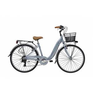 CICLO 26 CITY DONNA TELAIO 45 ALLUMINIO 6 VELOCITA' *GRIGIO METALLIZZATO* -  ADRIATICA "Relax"