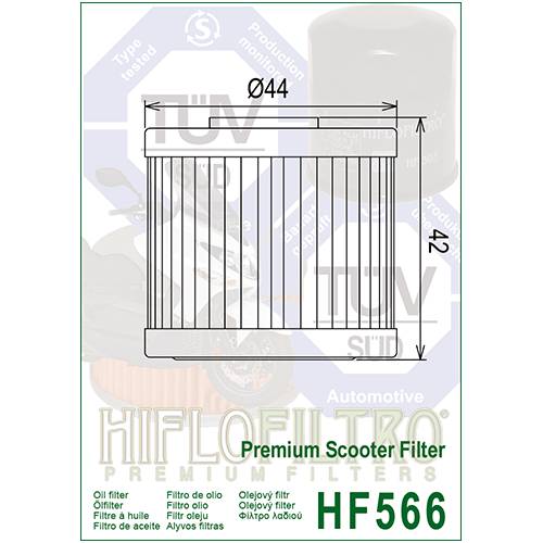 FILTRO OLIO HIFLO HF566 Premium Scooter