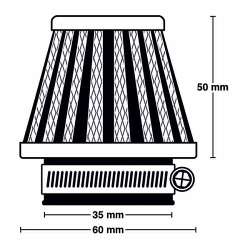 FILTRO POTENZA UNIVERSALE 60X50mm ATTACCO d.35mm - MEIWA M5008