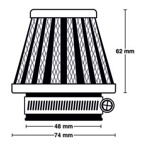 FILTRO POTENZA UNIVERSALE 74X62mm ATTACCO d.48mm - MEIWA M5005