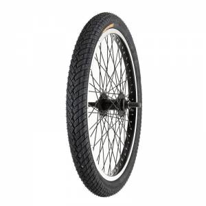 RUOTA BMX 20 POSTERIORE CERCHIO MONOCAMERA 48 RAGGI PERNO 10mm. *NERO*